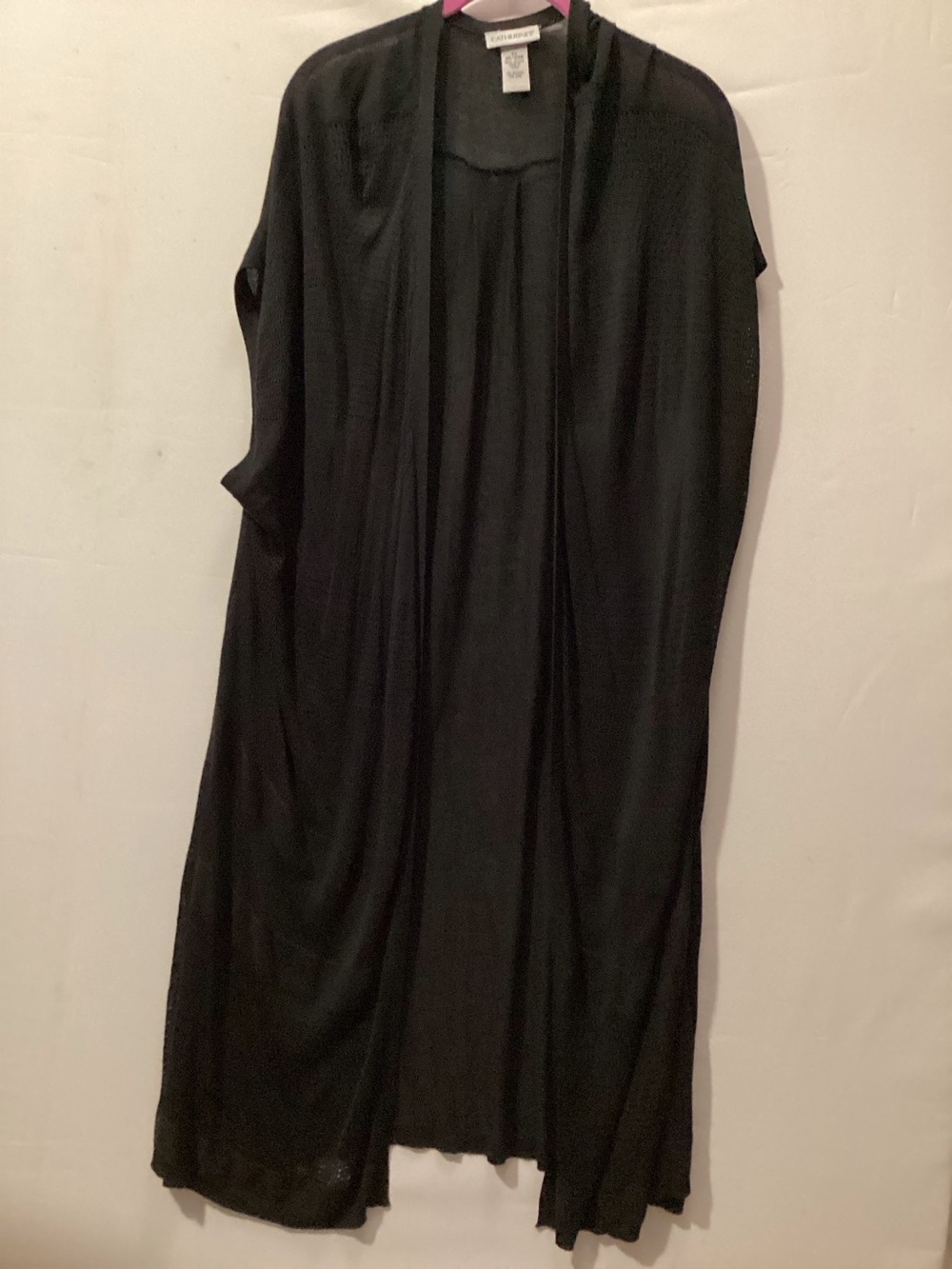 508 Catherines Black Open-Front sleeveless cardigan